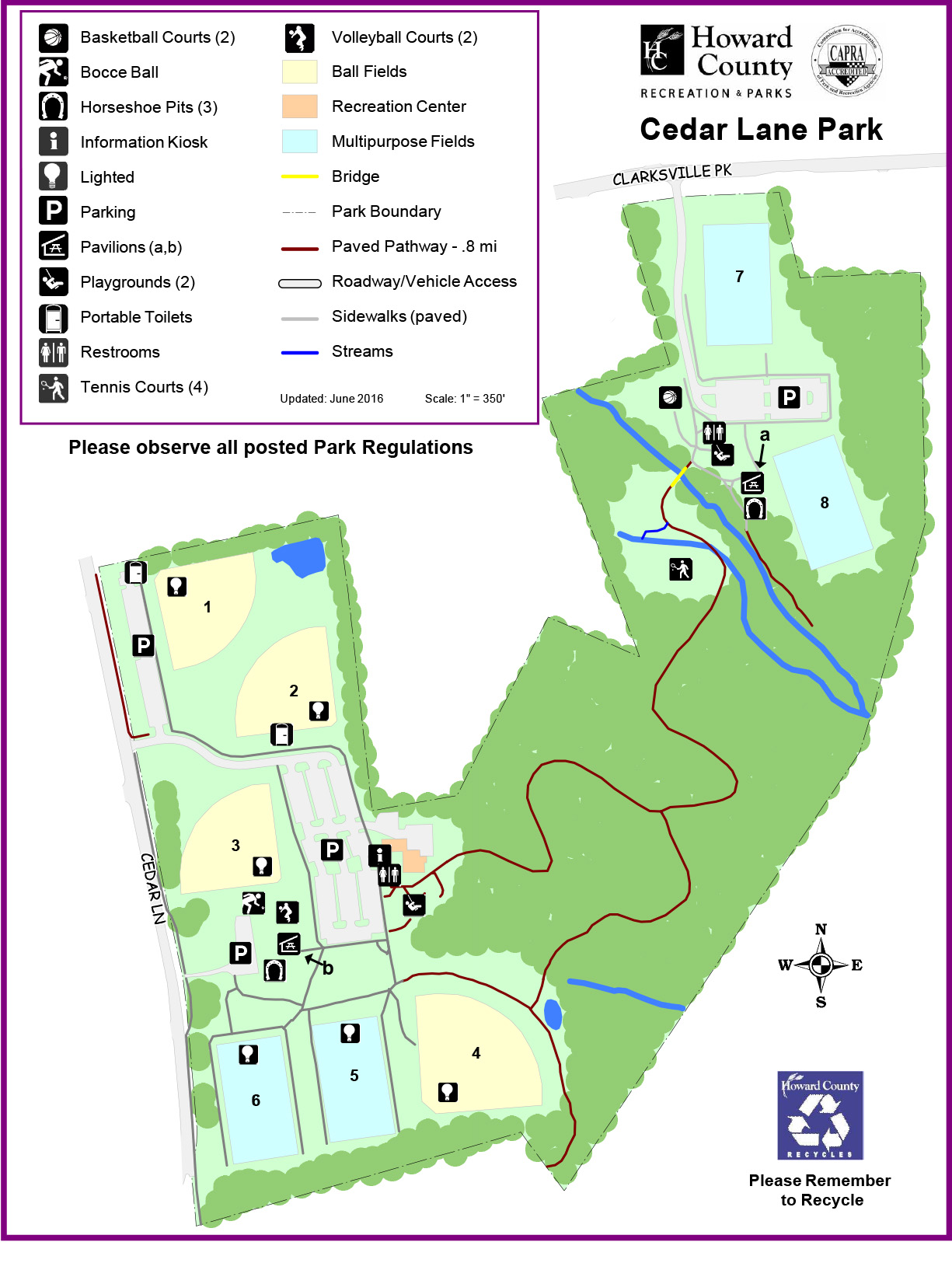 Cedar Lane Park Map